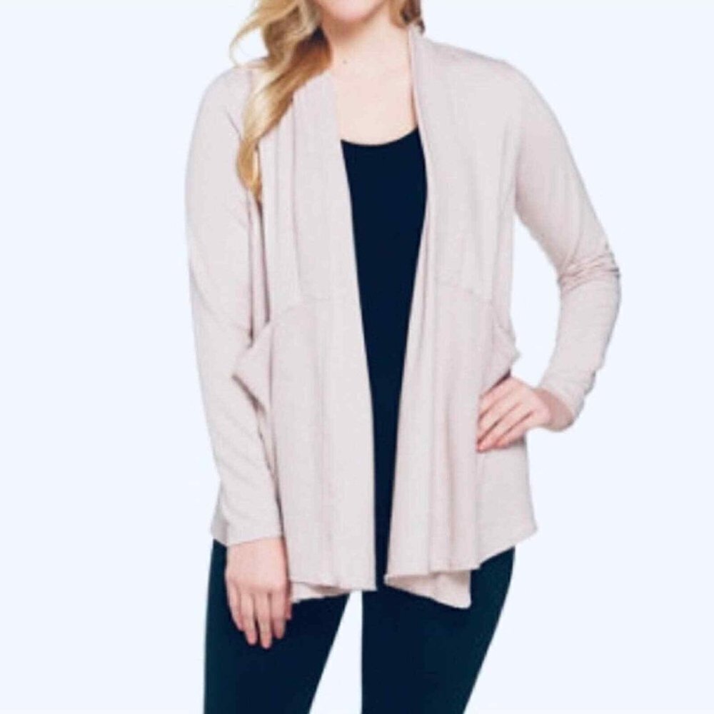 LOGO Lounge Lori Goldstein Open Cardigan Jacket